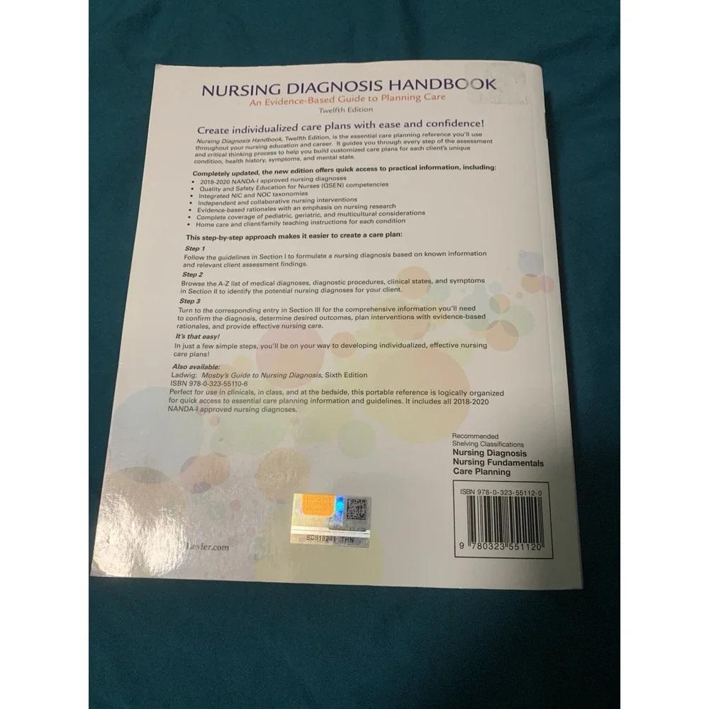Elsevier Nursing Diagnosis Handbook Evidence-Based Guide 12th Ed 2019 Paperback